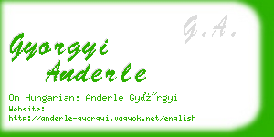 gyorgyi anderle business card